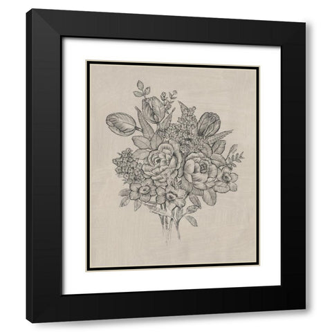 Floral Bouquet II Black Modern Wood Framed Art Print with Double Matting by OToole, Tim