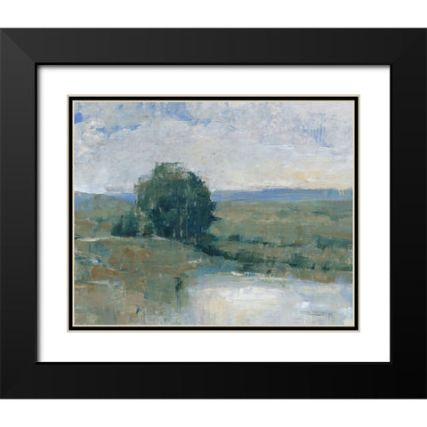 Riverbank Impression I Black Modern Wood Framed Art Print with Double Matting by OToole, Tim