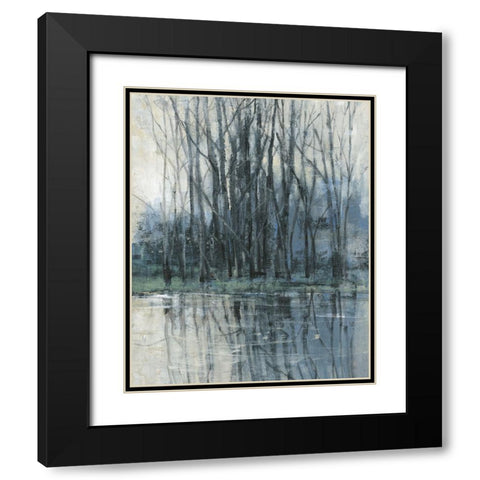 Morning Drizzle II Black Modern Wood Framed Art Print with Double Matting by OToole, Tim