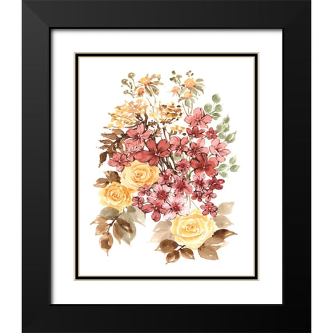 UA Autumn Garden Bouquet II Black Modern Wood Framed Art Print with Double Matting by Zwara, Ania