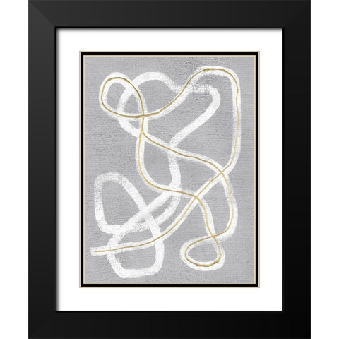 Netted Loops II Black Modern Wood Framed Art Print with Double Matting by Lam, Vanna