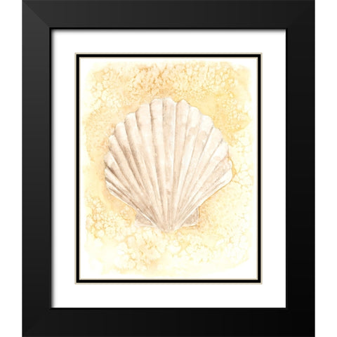 Salty Seashell II Black Modern Wood Framed Art Print with Double Matting by Warren, Annie