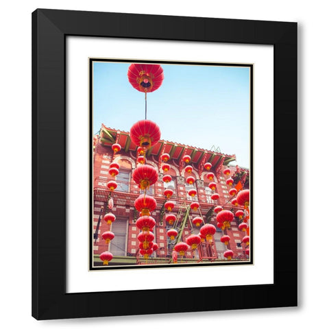 Lovely Lanterns I Black Modern Wood Framed Art Print with Double Matting by Quintero, Sonja