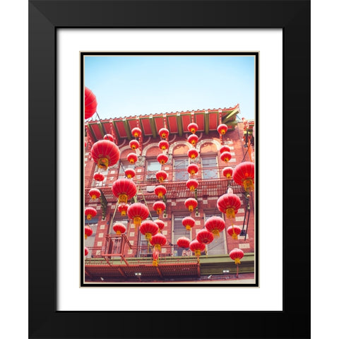 Lovely Lanterns II Black Modern Wood Framed Art Print with Double Matting by Quintero, Sonja