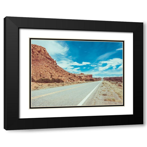 New Mexico Drive II Black Modern Wood Framed Art Print with Double Matting by Quintero, Sonja