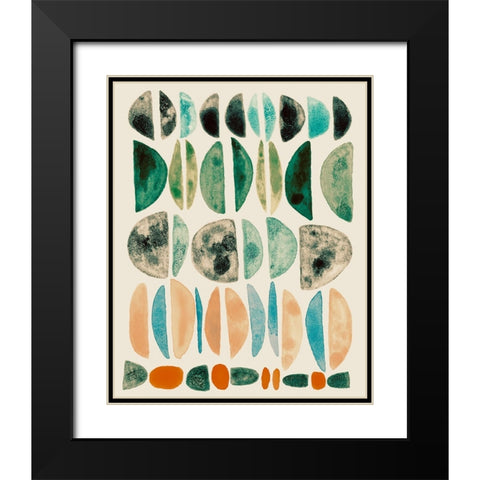 Semi Stack I Black Modern Wood Framed Art Print with Double Matting by Galapon, Nikki
