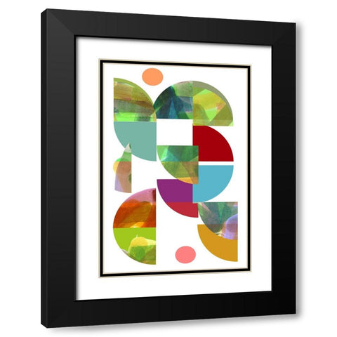 Dorset Shapes I Black Modern Wood Framed Art Print with Double Matting by Cartissi