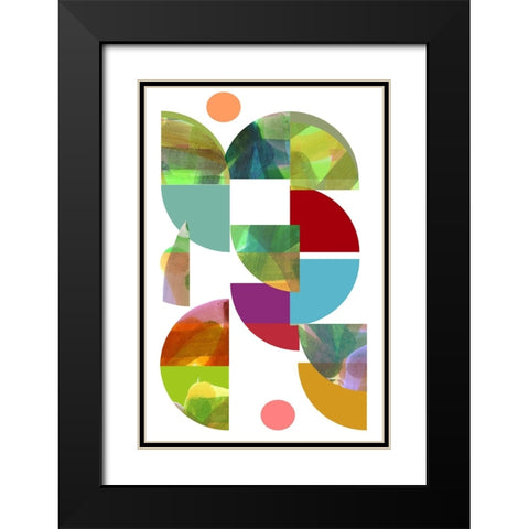 Dorset Shapes I Black Modern Wood Framed Art Print with Double Matting by Cartissi