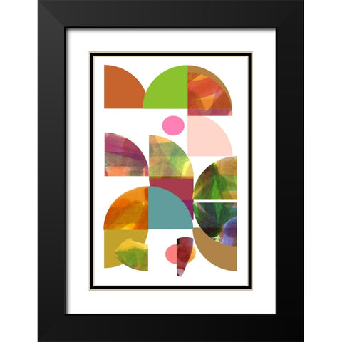 Dorset Shapes II Black Modern Wood Framed Art Print with Double Matting by Cartissi