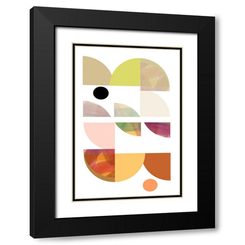 Dorset Shapes III Black Modern Wood Framed Art Print with Double Matting by Cartissi