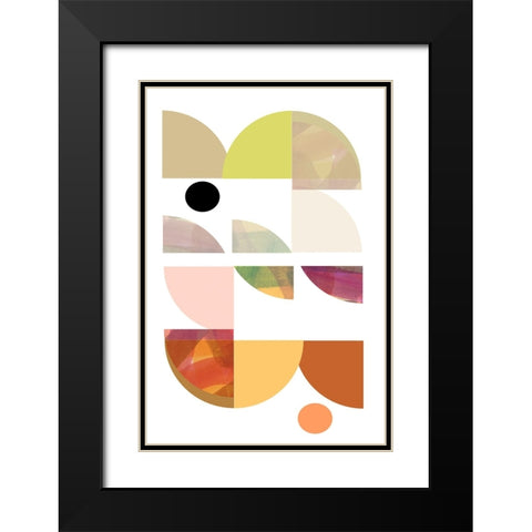 Dorset Shapes III Black Modern Wood Framed Art Print with Double Matting by Cartissi