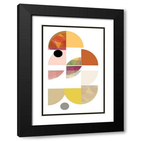 Dorset Shapes IV Black Modern Wood Framed Art Print with Double Matting by Cartissi