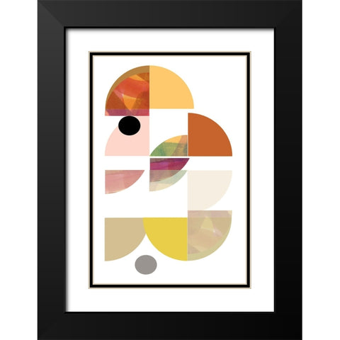 Dorset Shapes IV Black Modern Wood Framed Art Print with Double Matting by Cartissi