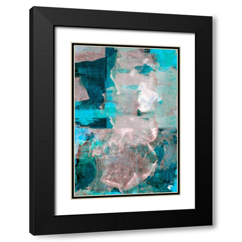 Impasto III Black Modern Wood Framed Art Print with Double Matting by Cartissi