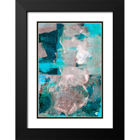 Impasto III Black Modern Wood Framed Art Print with Double Matting by Cartissi