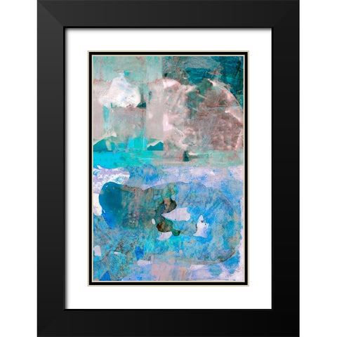 Impasto IV Black Modern Wood Framed Art Print with Double Matting by Cartissi