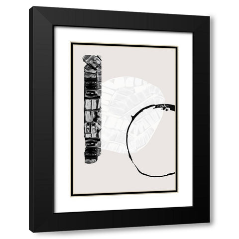 Zen Shapes I Black Modern Wood Framed Art Print with Double Matting by Cartissi