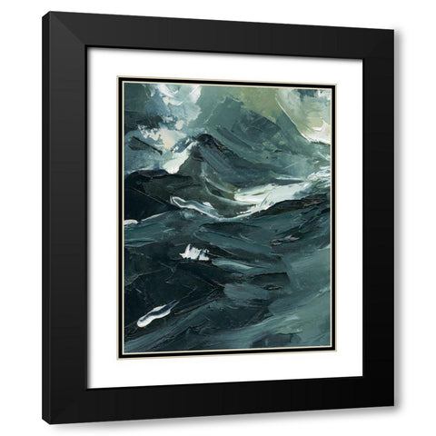 Lost in the Sea I Black Modern Wood Framed Art Print with Double Matting by Caroline, Emma