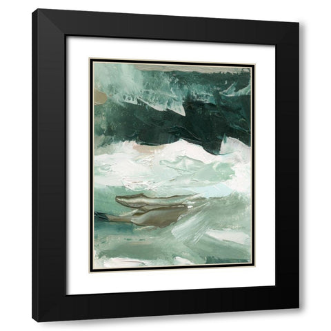 Crashing I Black Modern Wood Framed Art Print with Double Matting by Caroline, Emma