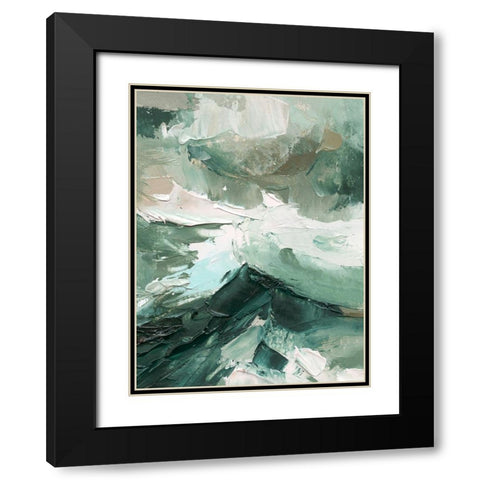 Crashing II Black Modern Wood Framed Art Print with Double Matting by Caroline, Emma