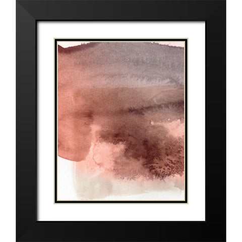Red Ochre Abstract II Black Modern Wood Framed Art Print with Double Matting by Green, Jacob