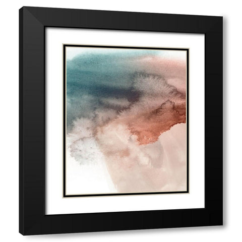 Red Ochre Abstract III Black Modern Wood Framed Art Print with Double Matting by Green, Jacob