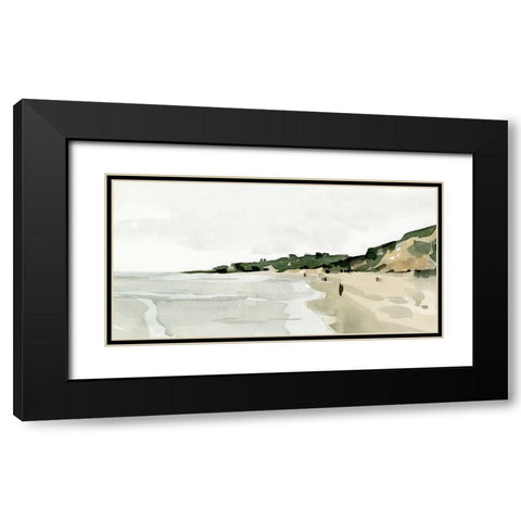 Beachside Walk III Black Modern Wood Framed Art Print with Double Matting by Caroline, Emma