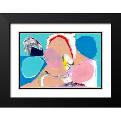 Color Trend I Black Modern Wood Framed Art Print with Double Matting by Cartissi