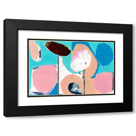 Color Trend II Black Modern Wood Framed Art Print with Double Matting by Cartissi