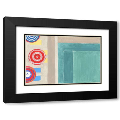 By the Pool I Black Modern Wood Framed Art Print with Double Matting by Cartissi