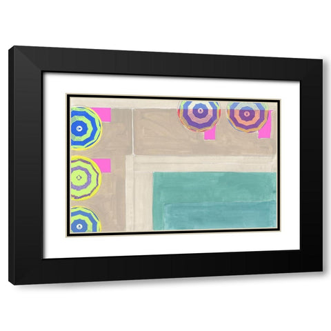 By the Pool III Black Modern Wood Framed Art Print with Double Matting by Cartissi