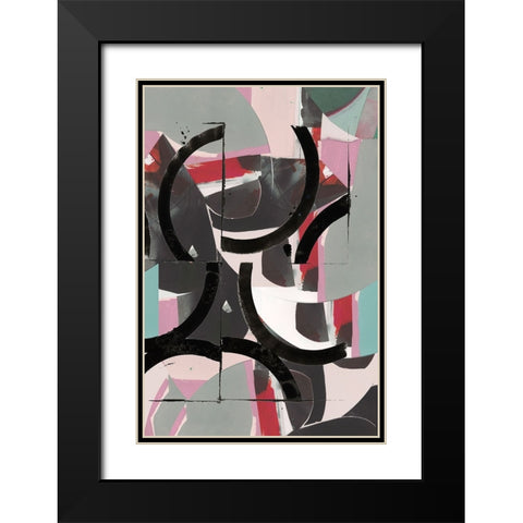 Cartissi Space II Black Modern Wood Framed Art Print with Double Matting by Cartissi