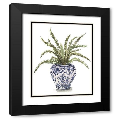 Fern House I Black Modern Wood Framed Art Print with Double Matting by Wang, Melissa