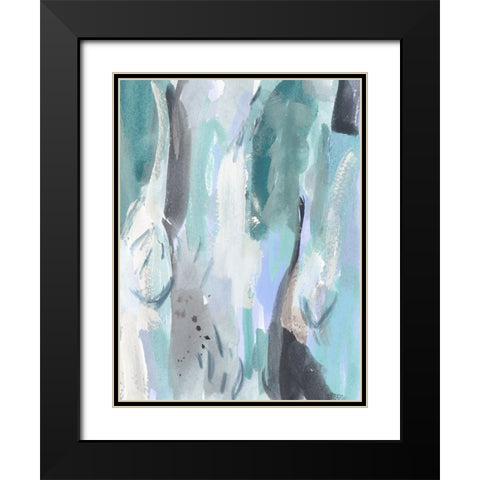 Ocean Crush I Black Modern Wood Framed Art Print with Double Matting by Wang, Melissa