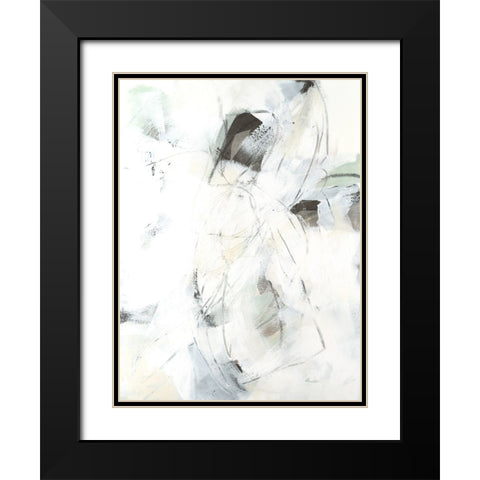 Marble Ploy III Black Modern Wood Framed Art Print with Double Matting by Vess, June Erica
