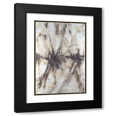 Etched stone II Black Modern Wood Framed Art Print with Double Matting by Willett, Michael
