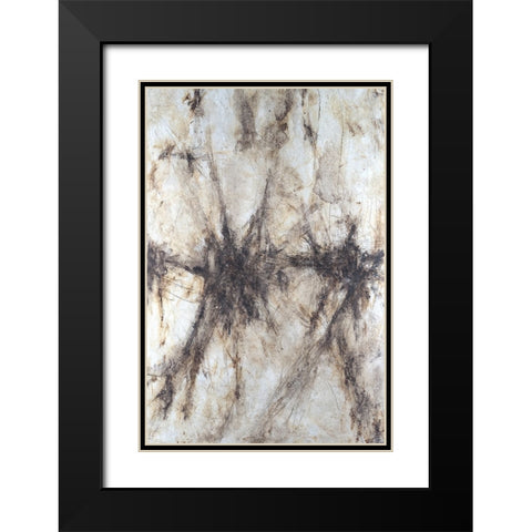 Etched stone II Black Modern Wood Framed Art Print with Double Matting by Willett, Michael