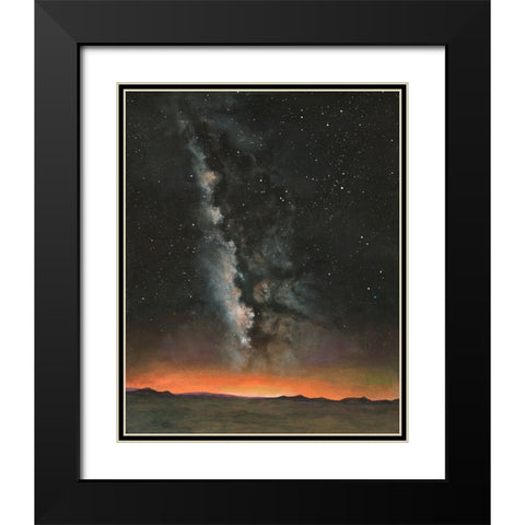 Milky Way Exposure I Black Modern Wood Framed Art Print with Double Matting by Willett, Michael