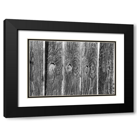 Found Textures II Black Modern Wood Framed Art Print with Double Matting by Johnson, Jason