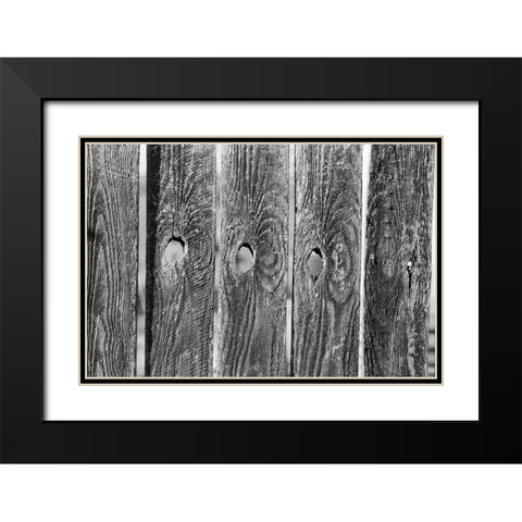 Found Textures II Black Modern Wood Framed Art Print with Double Matting by Johnson, Jason