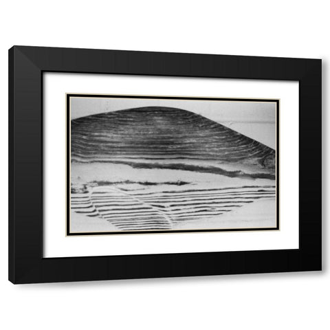 Found Textures III Black Modern Wood Framed Art Print with Double Matting by Johnson, Jason