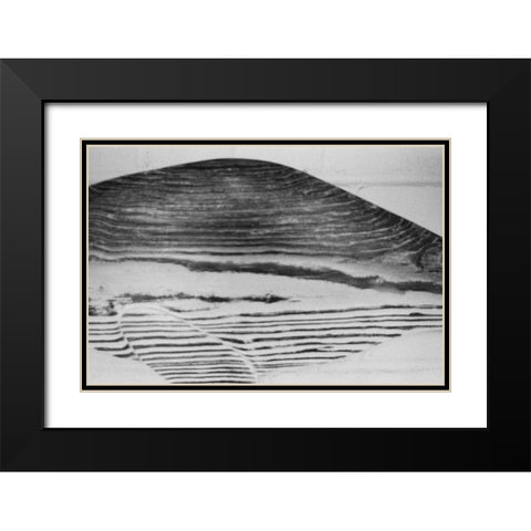 Found Textures III Black Modern Wood Framed Art Print with Double Matting by Johnson, Jason