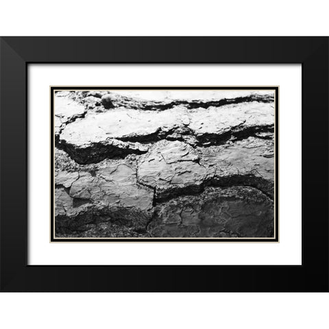 Found Textures IV Black Modern Wood Framed Art Print with Double Matting by Johnson, Jason