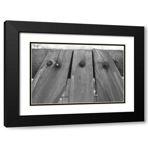 Found Textures V Black Modern Wood Framed Art Print with Double Matting by Johnson, Jason