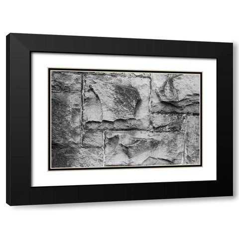 Found Textures VI Black Modern Wood Framed Art Print with Double Matting by Johnson, Jason