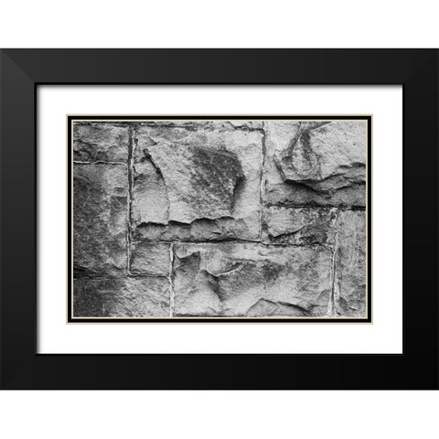 Found Textures VI Black Modern Wood Framed Art Print with Double Matting by Johnson, Jason