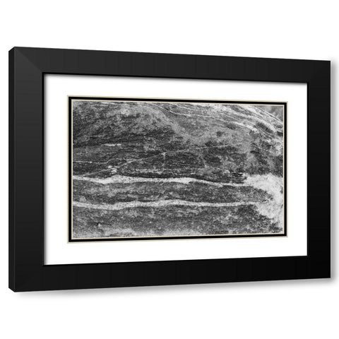 Found Textures X Black Modern Wood Framed Art Print with Double Matting by Johnson, Jason