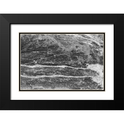 Found Textures X Black Modern Wood Framed Art Print with Double Matting by Johnson, Jason