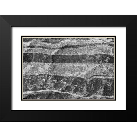 Found Textures XI Black Modern Wood Framed Art Print with Double Matting by Johnson, Jason