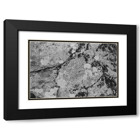 Found Textures XII Black Modern Wood Framed Art Print with Double Matting by Johnson, Jason